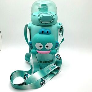 Sanrio Hangyodon Aqua Kids Water Bottle with Strap Travel Cup Kawaii 16oz